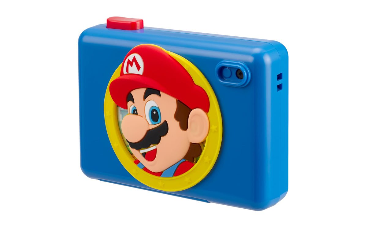 eKids Super Mario laid out with 512MB SD card and micro USB cable for instant use