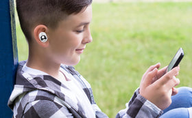 eKids Super Mario earbuds with ergonomic fit for lasting comfort.