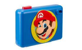 eKids Super Mario in child hand with wrist strap for secure use on the go