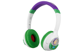 eKids Toy Story 5 Buzz Lightyear headphones - front view, kid-friendly wireless listening