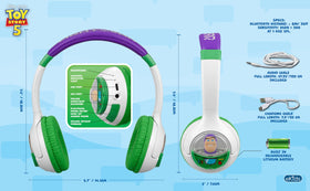 eKids Buzz Lightyear wireless headphones with microphone for calls and learning