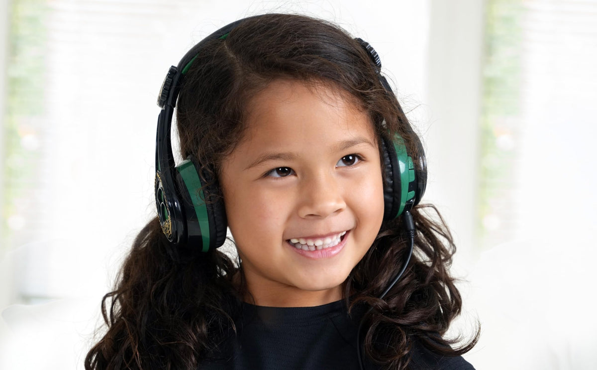 eKids Wicked Elphaba ear cup close-up with soft padding for comfort