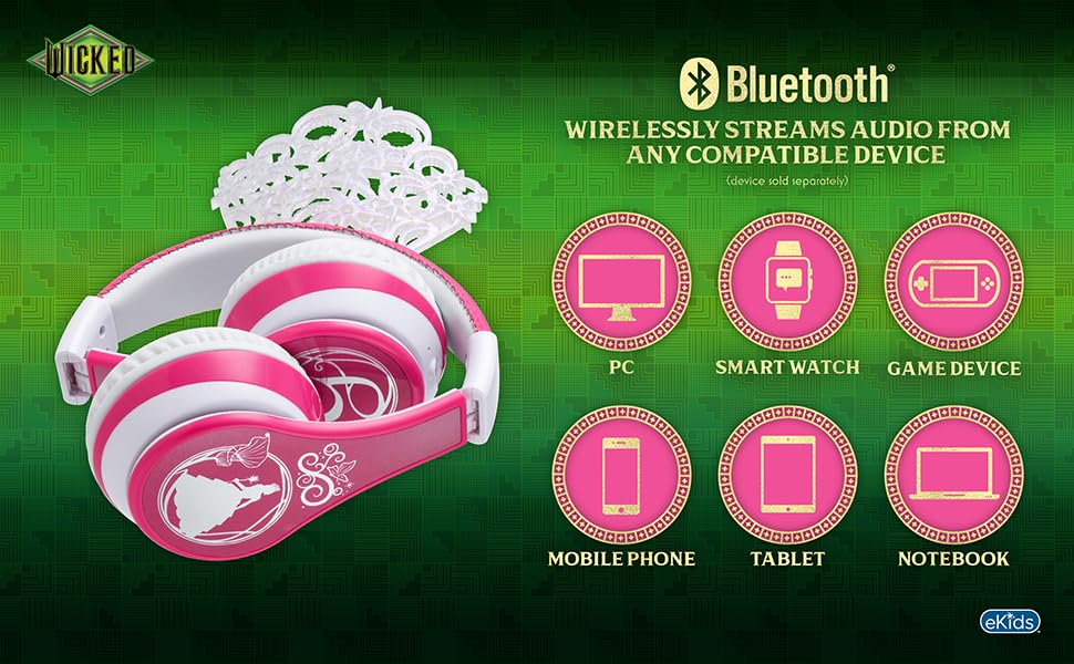 eKids Wicked Glinda controls and ports detail for simple on-device use