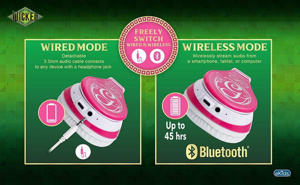 eKids Wicked Glinda in use with child listening, promoting focused learning