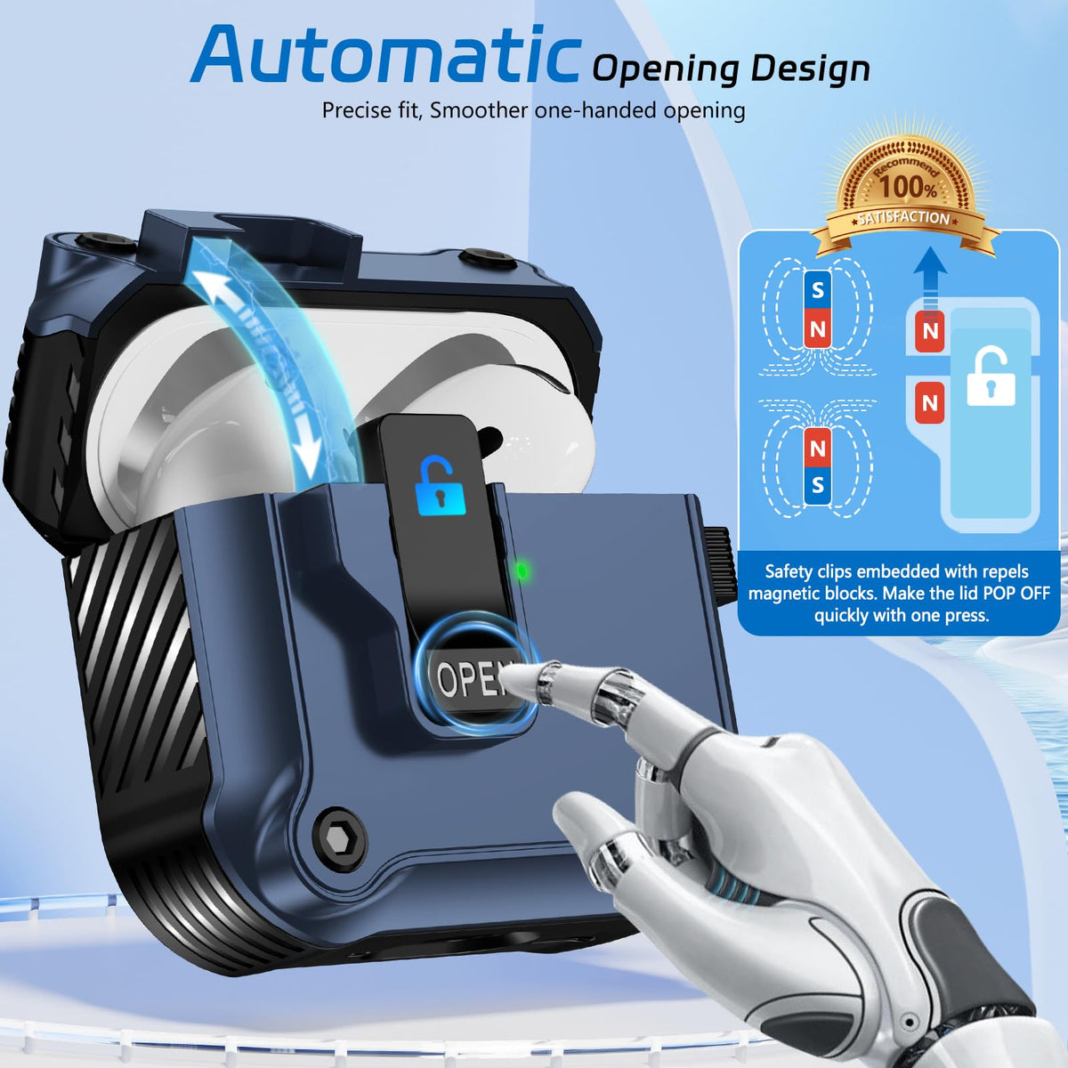 Ekoonpft case includes built-in cleaner for on-the-go maintenance.