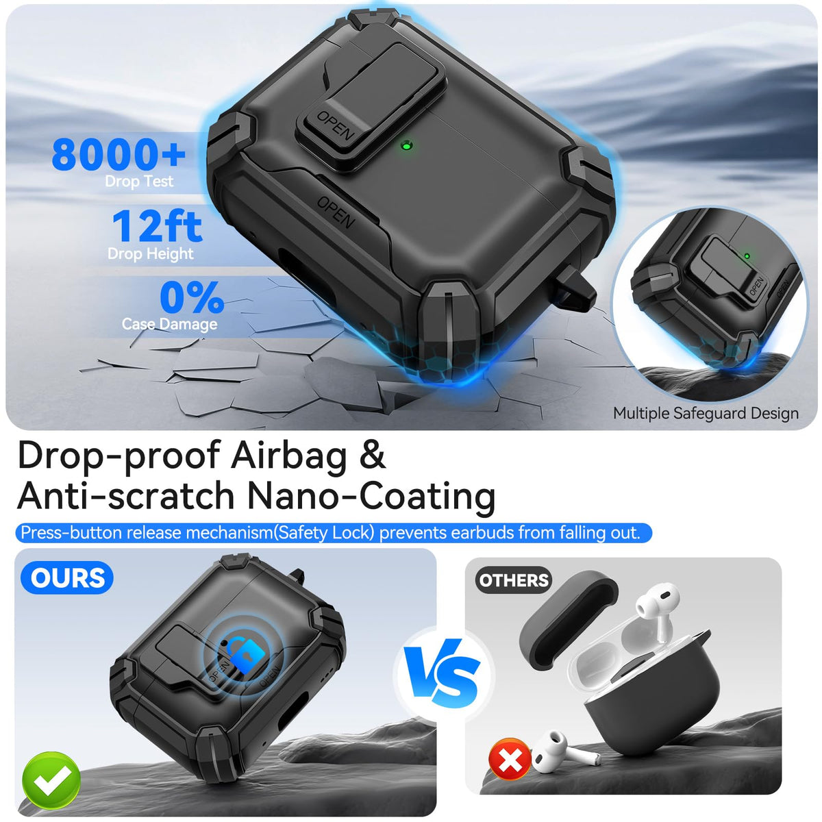 Ekoonpft rugged TPU and PC construction absorbs shocks on drops