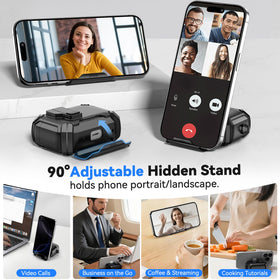 Ekoonpft AirPods Pro case side view highlights secure lock clip for safe transport