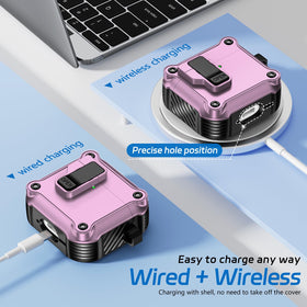 Ekoonpft AirPods 4 case with keychain for portability.