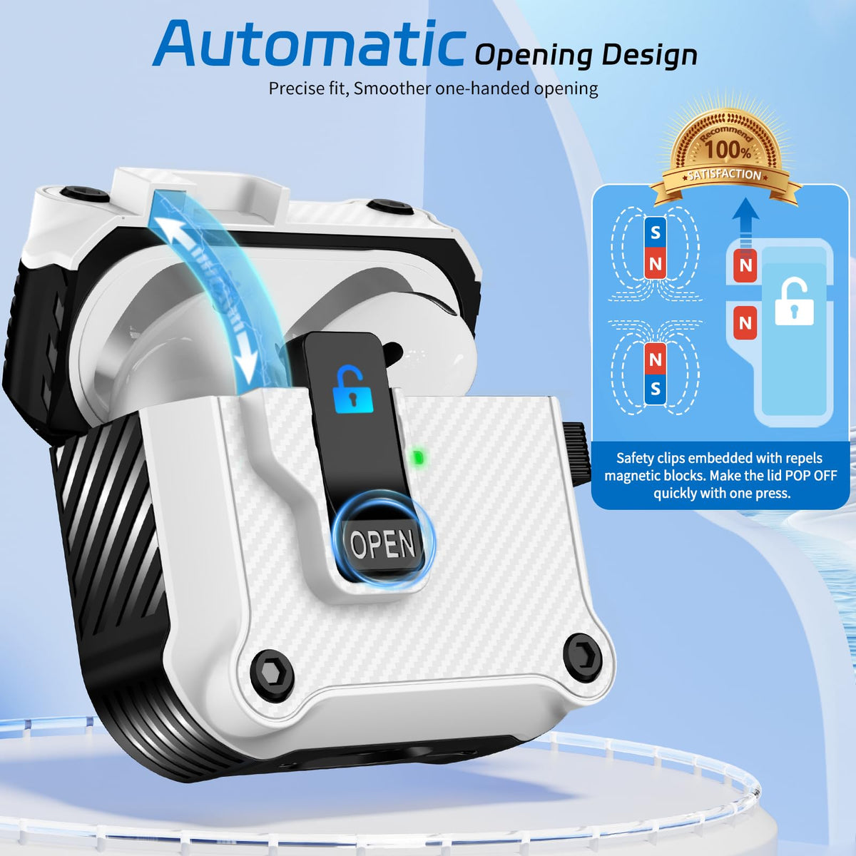 Ekoonpft AirPods 4 case with USB-C compatibility for charging on the go.