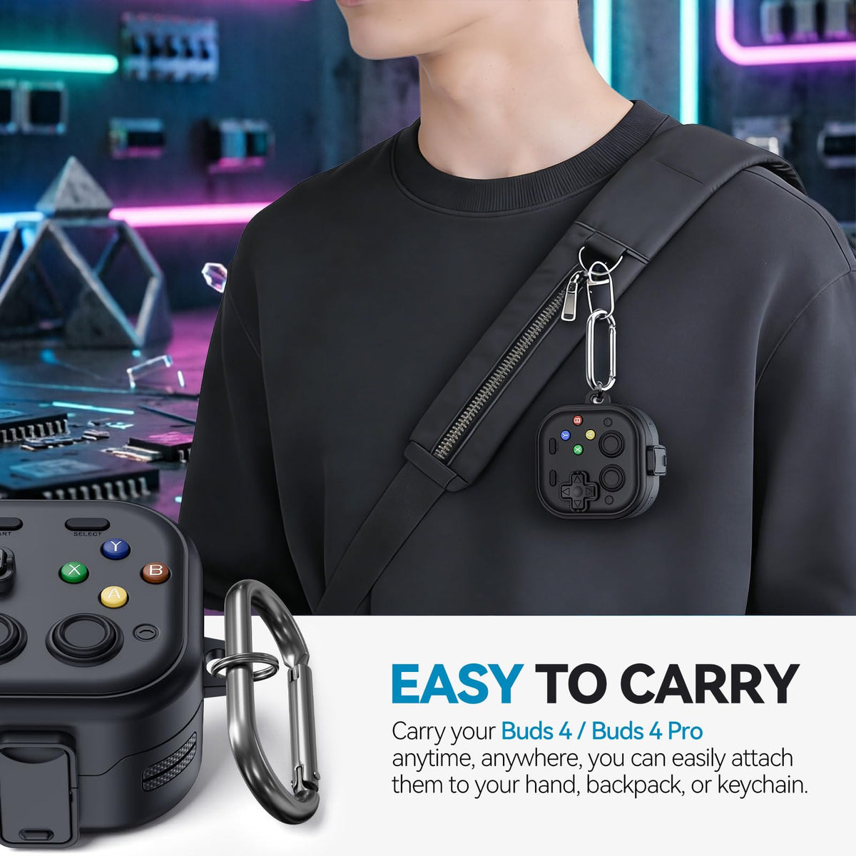 Ekoonpft charging port access on Buds4 case for easy charging