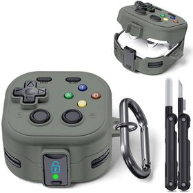 Ekoonpft Galaxy Buds 4 Pro case in gray-green offers durable daily protection.