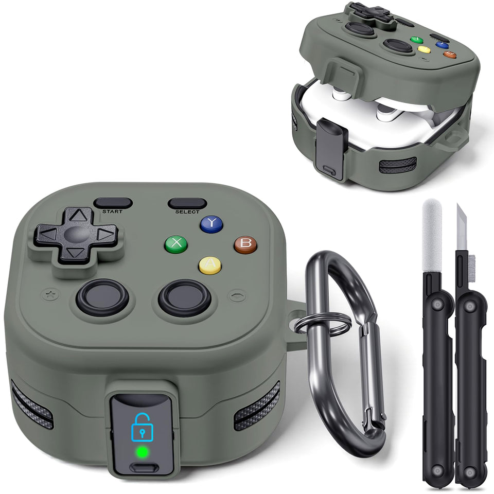 Ekoonpft Galaxy Buds 4 Pro case in gray-green offers durable daily protection.
