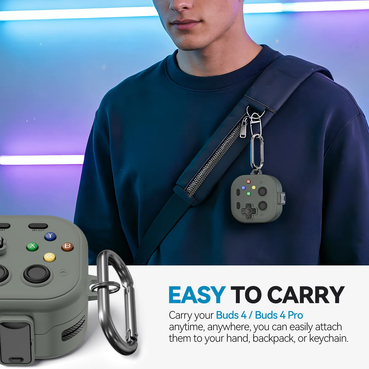 Ekoonpft includes a metal keychain for easy attachment to bags or keys.