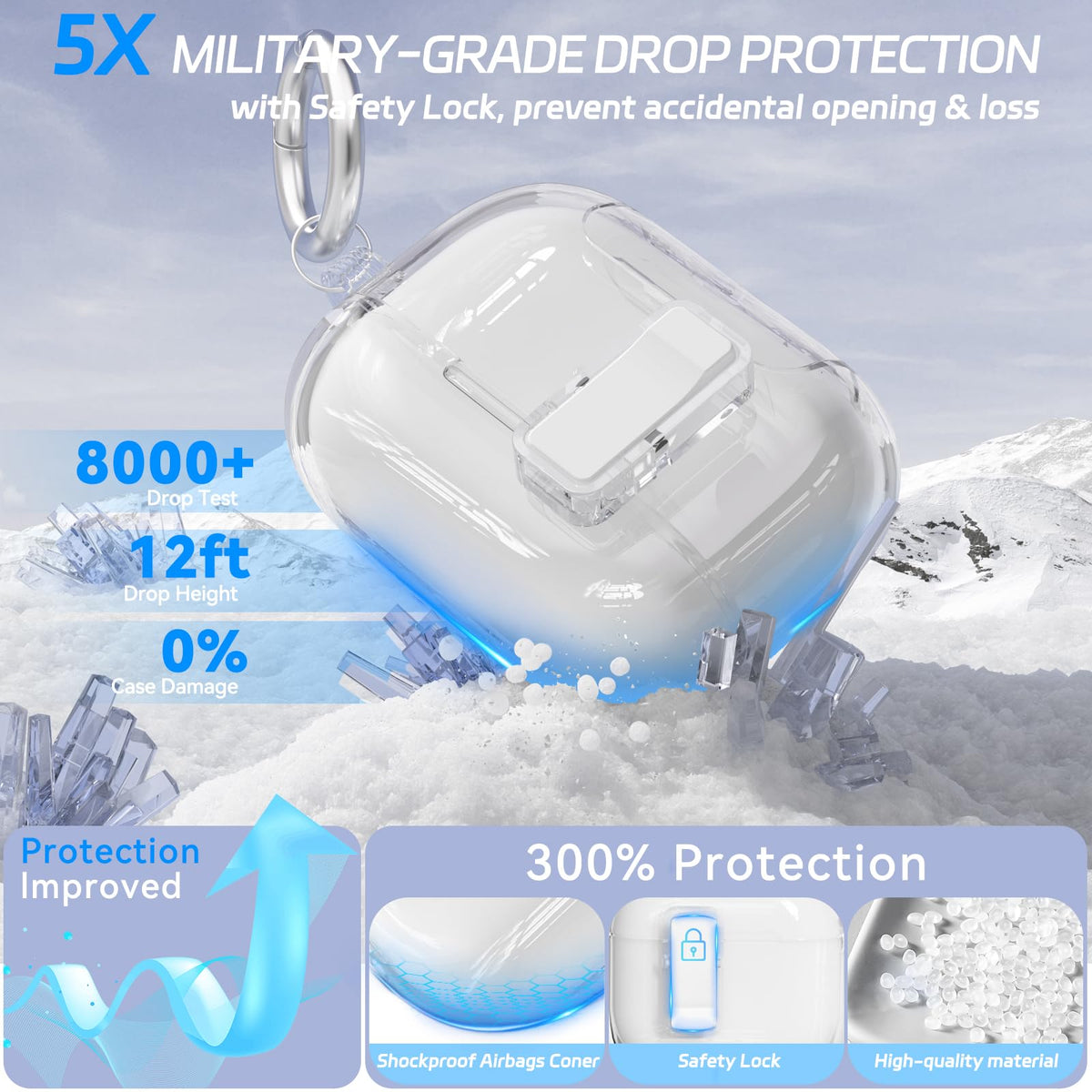 Ekoonpft side profile with detachable carabiner keychain for easy carrying