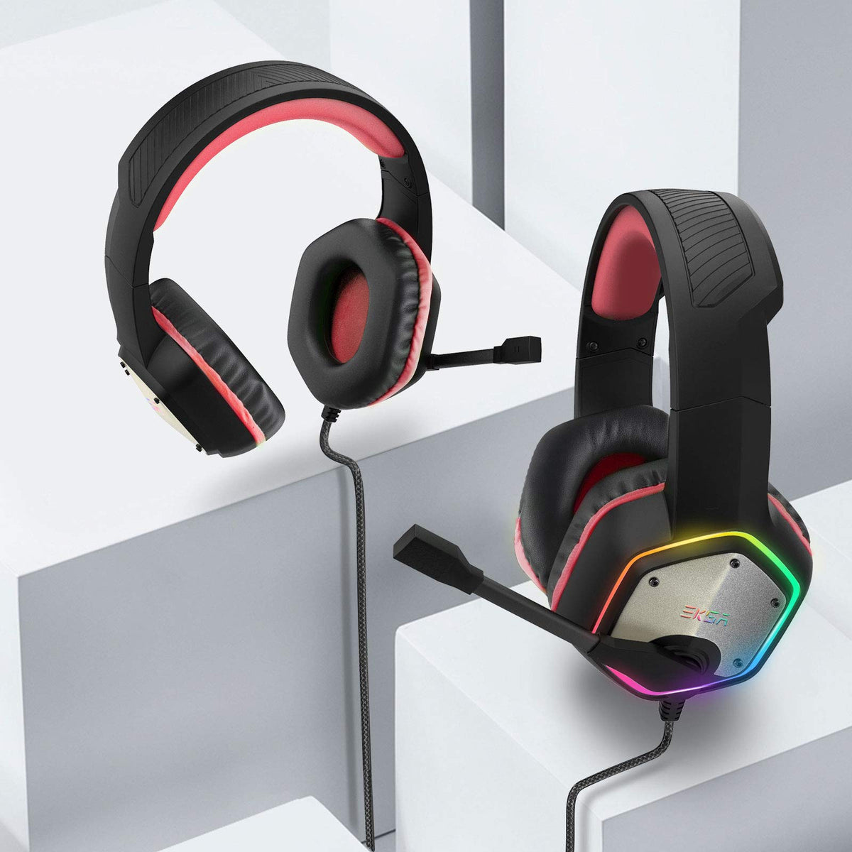 EKSA microphone close-up highlighting noise-reduction for clearer chat