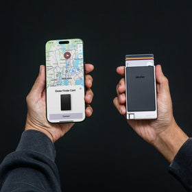 Ekster Finder Card fits compact wallet size for discreet tracking anywhere.