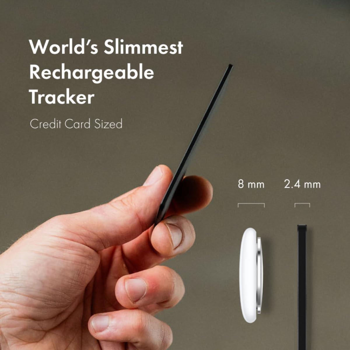 Ekster Finder Card placed inside a slim wallet, showing Ekster benefit of no added bulk