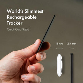 Ekster Finder Card placed inside a slim wallet, showing Ekster benefit of no added bulk