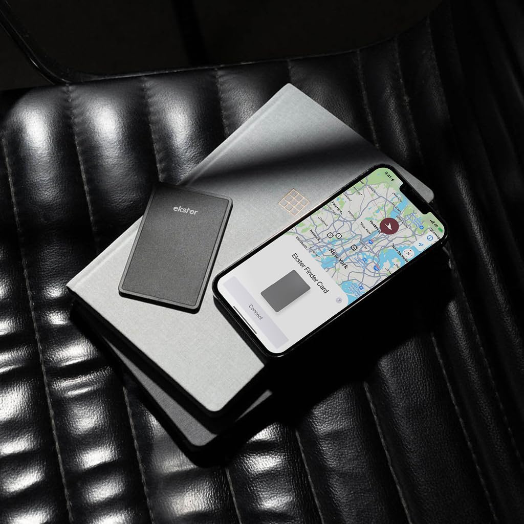 Ekster Finder Card emits a loud alert to help locate a misplaced item.