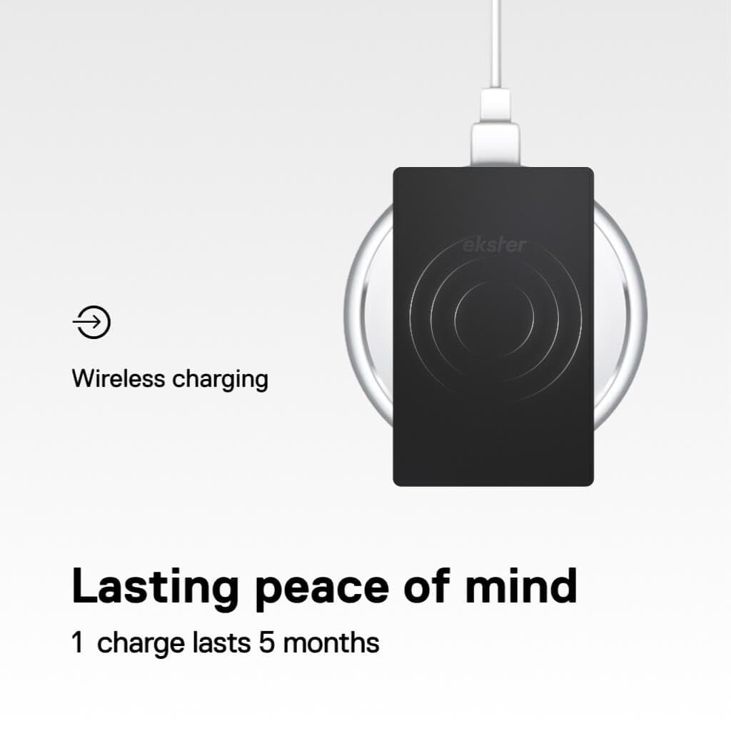 Ekster Finder Card tracks wallets, bags, and luggage with reliable precision.