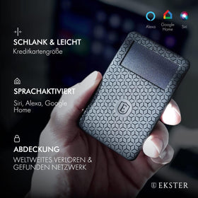 Ekster size comparison next to cards to illustrate compactness benefit