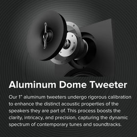 ELAC Debut 3-0 DB53-BK magnetically attached grilles provide clean aesthetics.
