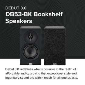 ELAC Debut 3-0 DB53-BK speaker rear with ports supports flexible placement.