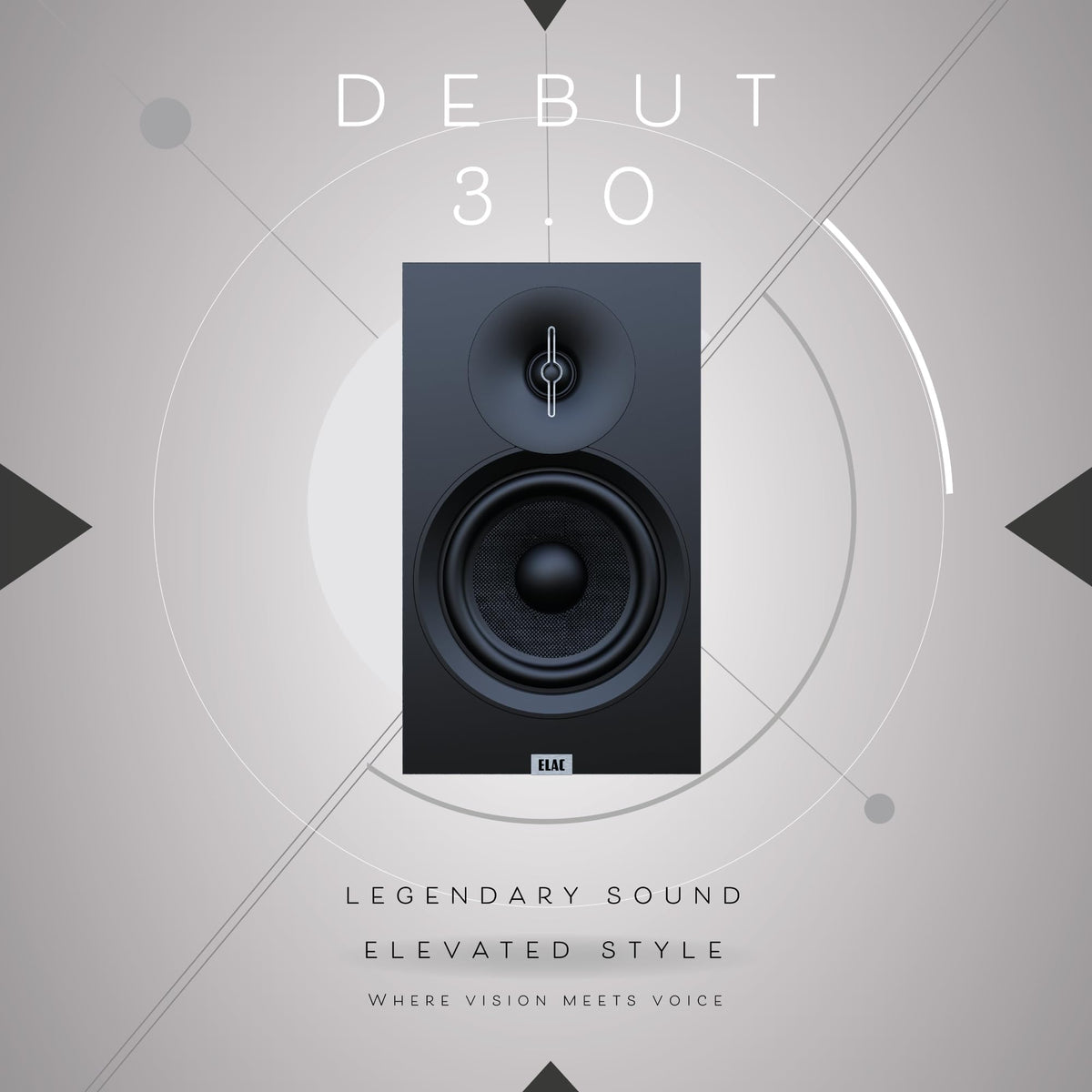 ELAC Debut 3.0 DB63-BK side view complements any setup