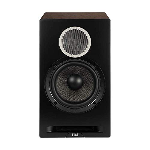 ELAC Debut Reference B6.2 grill detail highlighting refined acoustic design.
