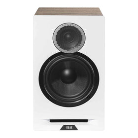 ELAC Debut Reference B6.2 oak cabinet side view for traditional interiors.