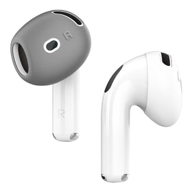 elago AirPods 4 ear tips cover dark grey, snug case fit and protection