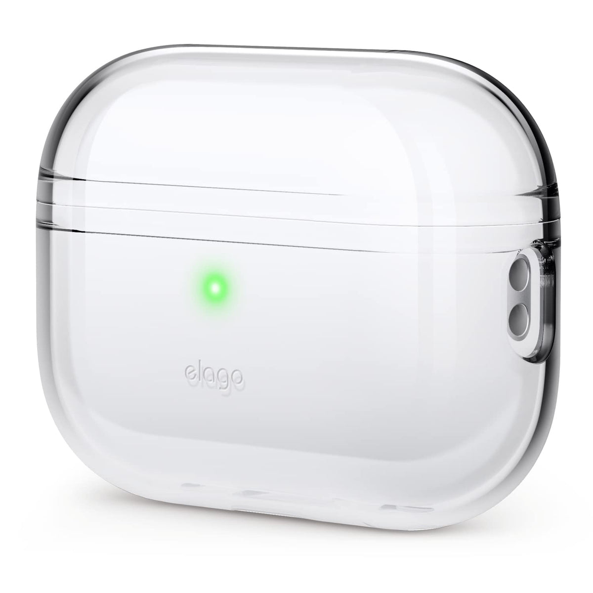 elago AirPods Pro 2 clear case front view showing precise fit and protection