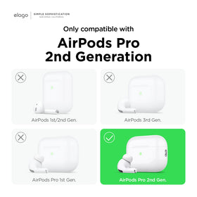 elago AirPods Pro 2 clear case side view highlighting slim profile and grip
