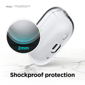 elago AirPods Pro 2 clear case supports wireless charging without removing case