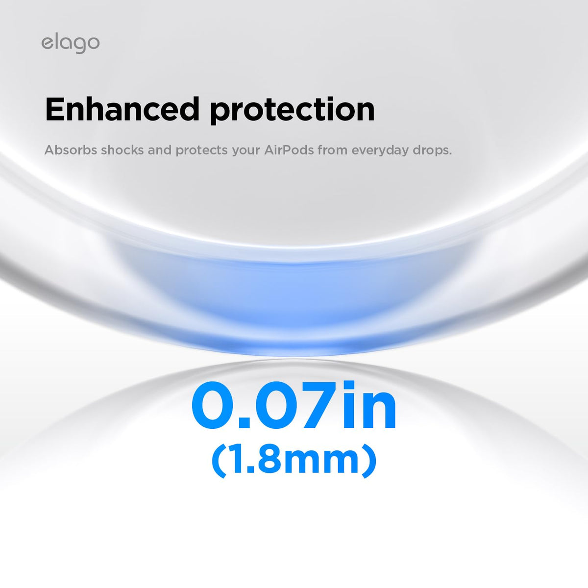 elago clear AirPods Pro 3 case, micro-dot anti-smudge texture