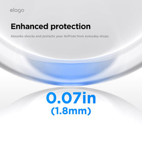 elago clear AirPods Pro 3 case, micro-dot anti-smudge texture