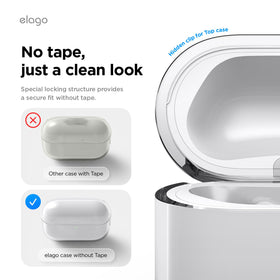 elago AirPods Pro 3 case, transparent back for device visibility