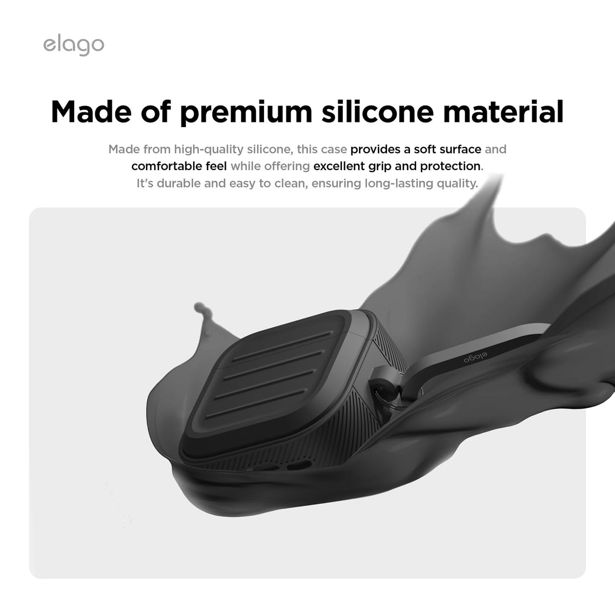 elago Armor AirPods 4 case back view protects against scratches