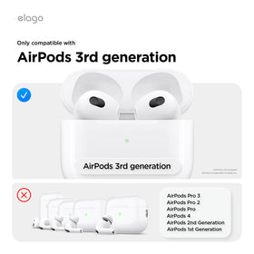 elago Armor Case for AirPods 3rd Gen, back view, slim protective shell