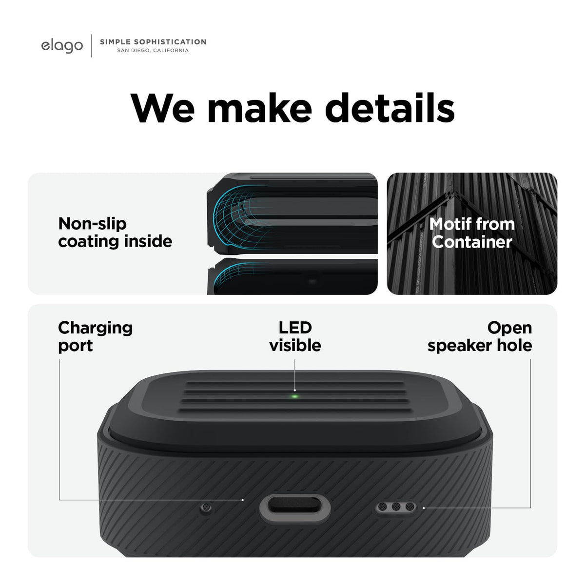 elago Armor Case on wireless charger showing elago compatibility without removal