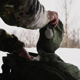 elago Armor Case open showing hinge alignment and precise fit for AirPods Pro 3 from elago