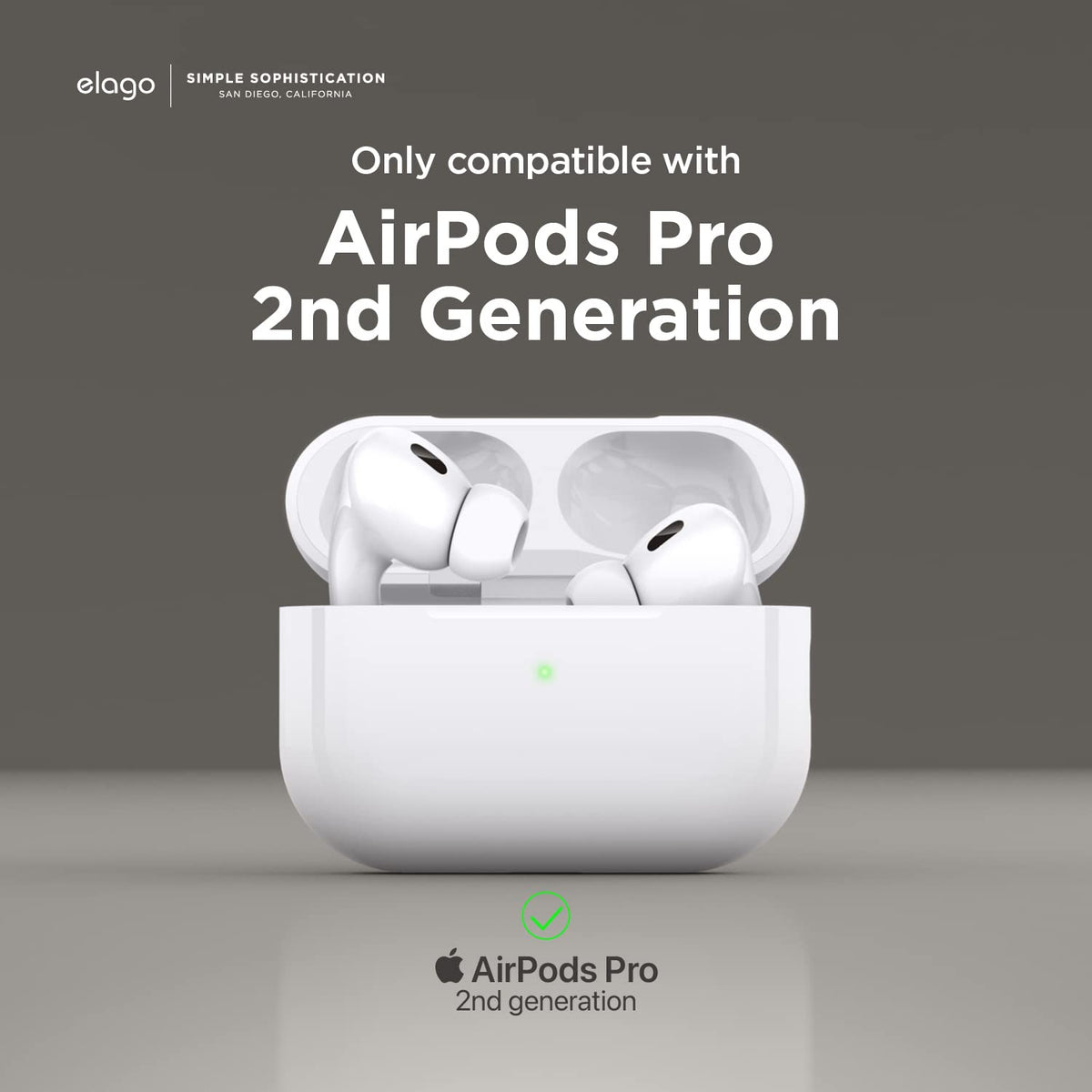 elago armor case open with AirPods Pro 2 showing precise fit and secure hold