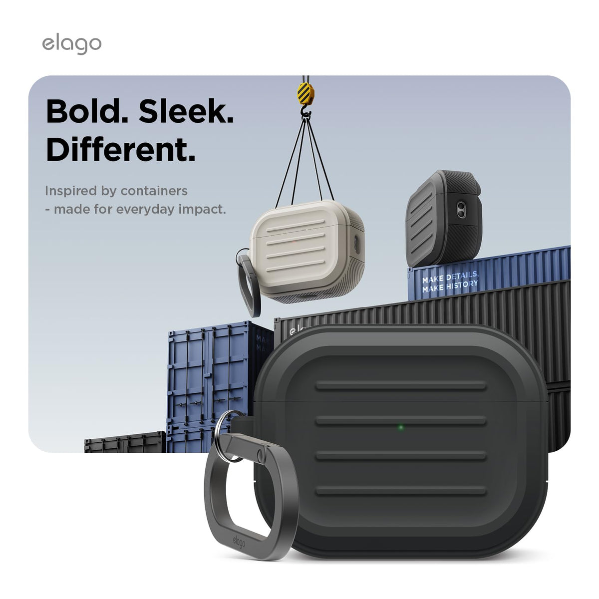 elago Armor Case supports wireless charging without removing case.