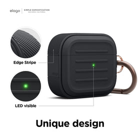 elago Armor Case clipped to bag with carabiner for hands-free carry