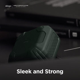 elago next to Galaxy Buds showing exact model fit and alignment