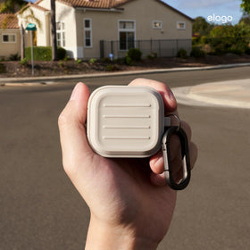 elago Armor AirPods 4 Stone back view highlighting full protection