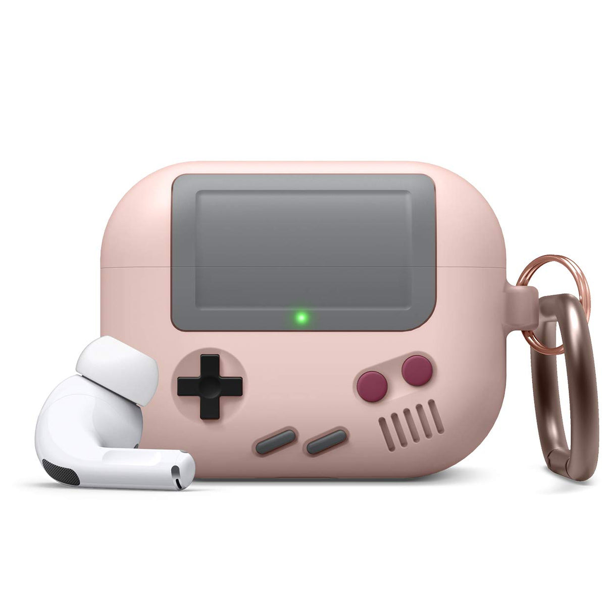 elago AW5 front view in sand pink showing retro game console design and protective fit
