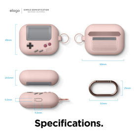 elago AW5 open to show anti-slip liner inside lid for secure AirPods Pro fit
