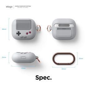 elago AW5 product packaging with inserts showing included keychain