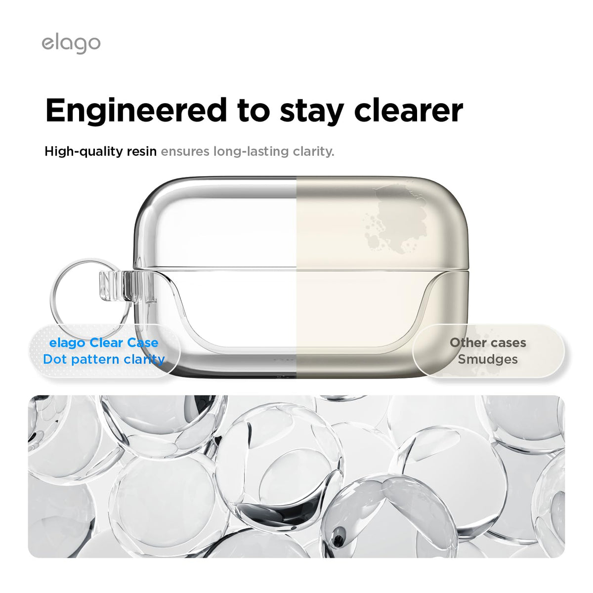 Elago Buds 4 Pro case micro-dot detail reduces fingerprints on the surface.